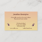 Violinen-Lektionen Visitenkarte (Rückseite)