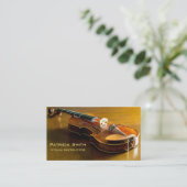 Violinen-Lektions-Visitenkarten Visitenkarte (Stehend Vorderseite)