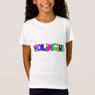 Violinen-Mädchen T-Shirt