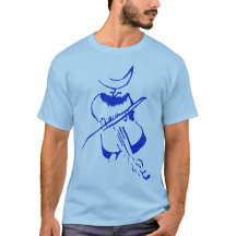 Violinen-Mann-Blau