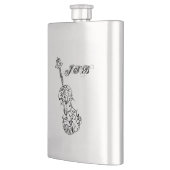 Violinen-schwarze Linie, die kundengerechtes Flachmann (Links)