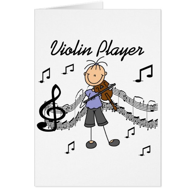 Violinen-Spieler-Karte (Vorne)