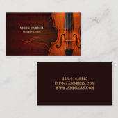 Violinen-Spieler-Musik-Instrument-Künstler Visitenkarte (Vorne/Hinten)