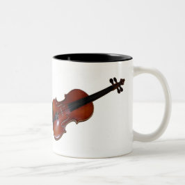 Violinen-Tasse - können Sie die Musik hören? Zweifarbige Tasse