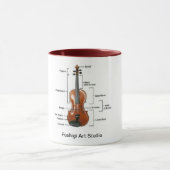 Violinen-Tassen-Brown-Wecker Tasse (Zentrum)