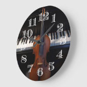 Violinen-und Klavier-Uhr-Entwurf Große Wanduhr (Winkel)