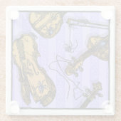 Violinen und Spider - Pop Glasuntersetzer (Rückseite)