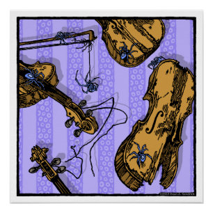 Violinen und Spider - Pop Poster