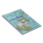 Violinen-Wörter Notizblock (Rechte Seite)