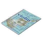 Violinen-Wörter Notizblock (Linke Seite)