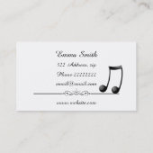 Violinenschlüssel Visitenkarte (Rückseite)