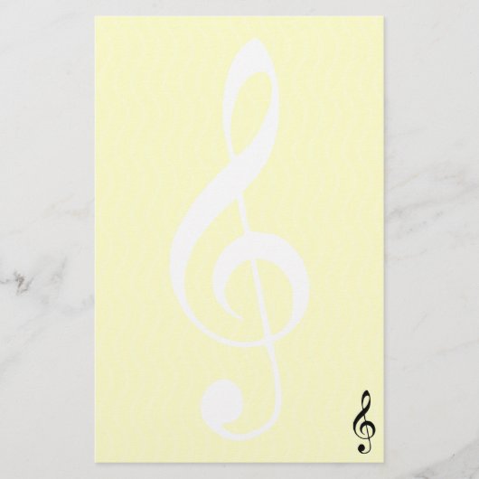 Violinenschlüsselbriefpapier Briefpapier (Vorderseite)