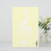 Violinenschlüsselbriefpapier Briefpapier (Stehend Vorderseite)