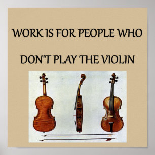 Violinenspieler-Geschenk-T - Shirts Poster