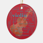 Violinenwort-Wolken-Grafikdesign durch Artinspired Keramik Ornament (Links)