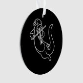 Violiner Otter Gabe Geigenspiel Violine Musik Ornament (Vorderseite)