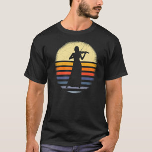 Violinerin Frau Vintag Violinistin T-Shirt