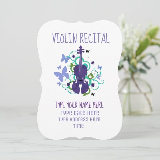 ViolinErwägung Einladung (Stehend Vorderseite)