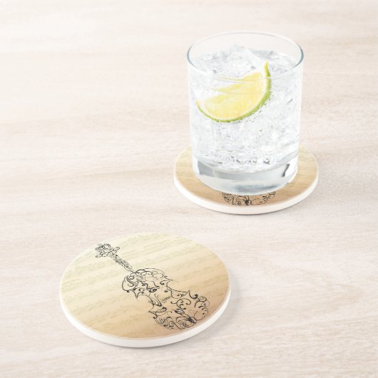 ViolineScrawl Bach Manuskript Untersetzer (Seite)