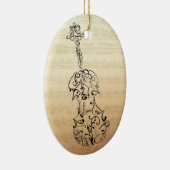 ViolineScrawl Bach Manuskript-Verzierung Keramik Ornament (Rechts)
