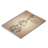 Violinescrawl-gewundenes Notizbuch Notizblock (Linke Seite)
