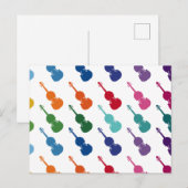 Violinfarbige Fun Array Music Postkarte (Vorne/Hinten)