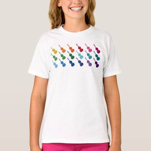 Violinfarbige Fun Array Music T-Shirt (Vorderseite)