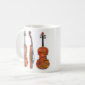 Violinfiddles originale Musikinstrumente Kunst Kaffeetasse (Vorderseite Links)