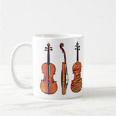 Violinfiddles originale Musikinstrumente Kunst Kaffeetasse (Links)