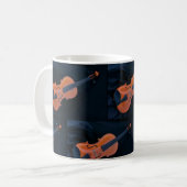 Violinfoto Nahaufnahme Kaffeetasse (Vorderseite Links)