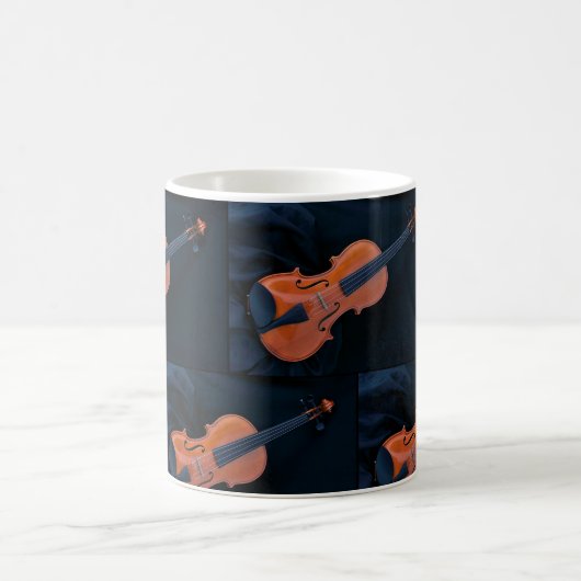 Violinfoto Nahaufnahme Kaffeetasse (Mittel)