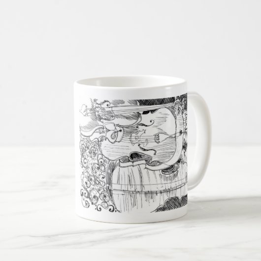 "Violini", Debby Wang, Tinte auf Papier… Kaffeetasse (VorderseiteRechts)