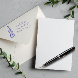 Violinillustration Personalisiert Permastempel