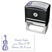 Violinillustration Personalisiert Permastempel (Beispiel)