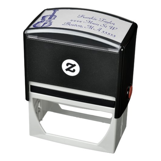 Violinillustration Personalisiert Permastempel (Produkt)