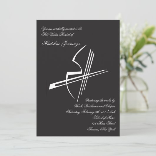 Violinimpressionen - Einladung (Stehend Vorderseite)