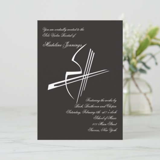 Violinimpressionen - Einladung (Stehend Vorderseite)