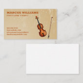 Violininstrument | Grunge Visitenkarte (Vorne/Hinten)