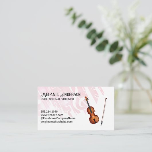 Violininstrument | Hintergrundinformationen zu Mus Visitenkarte (Stehend Vorderseite)