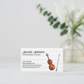 Violininstrument | Music Sheet Visitenkarte (Stehend Vorderseite)