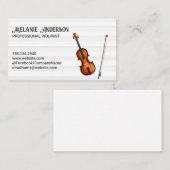 Violininstrument | Music Sheet Visitenkarte (Vorne/Hinten)