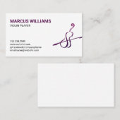 Violininstrument Visitenkarte (Vorne/Hinten)