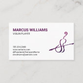 Violininstrument Visitenkarte (Vorderseite)