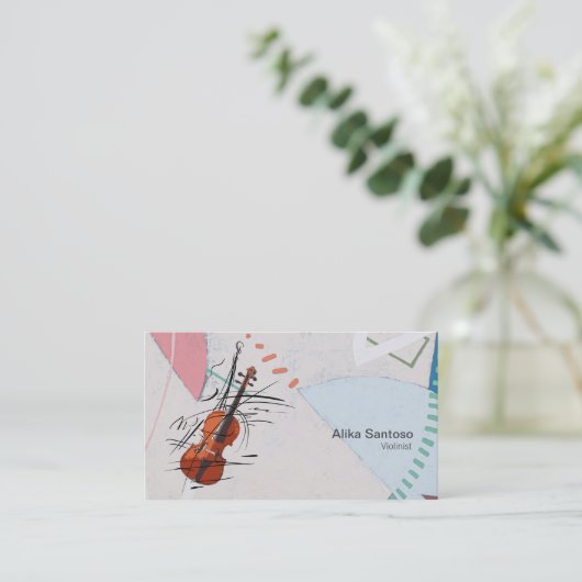 Violinisatorenkarte Visitenkarte (Stehend Vorderseite)