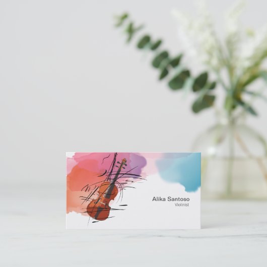 Violinisatorenkarte Visitenkarte (Stehend Vorderseite)