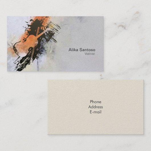 Violinisatorenkarte Visitenkarte (Vorne/Hinten)