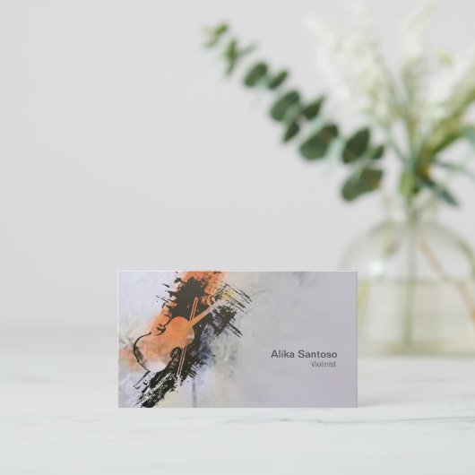 Violinisatorenkarte Visitenkarte (Stehend Vorderseite)
