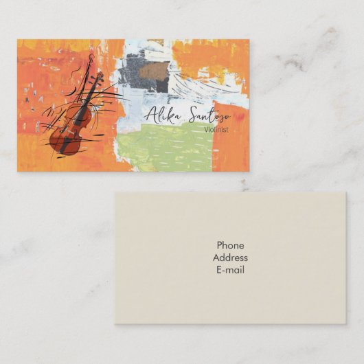 Violinisatorenkarte Visitenkarte (Vorne/Hinten)