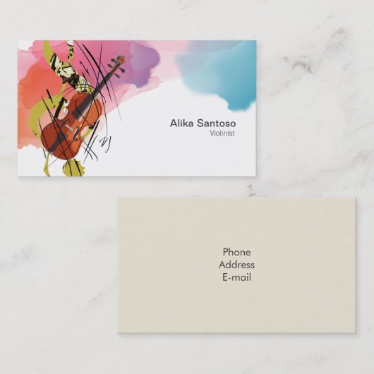 Violinisatorenkarte Visitenkarte (Vorne/Hinten)