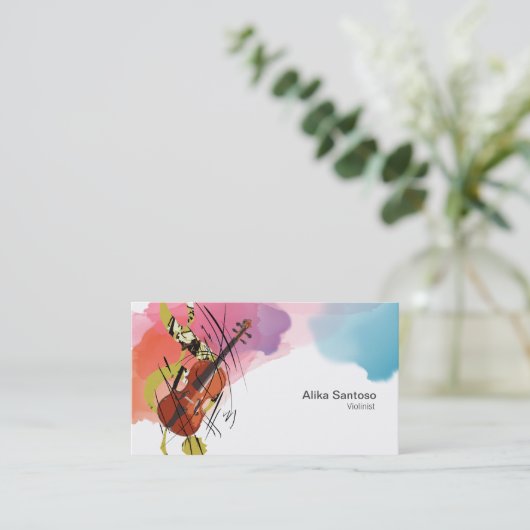 Violinisatorenkarte Visitenkarte (Stehend Vorderseite)